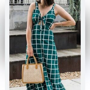 ASOS Revolve Reformation Women’s Plaid Spring Dress 6 Medium